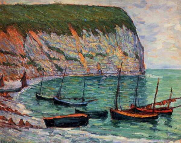 Fishing Boats On The Shore by Maxime Maufra