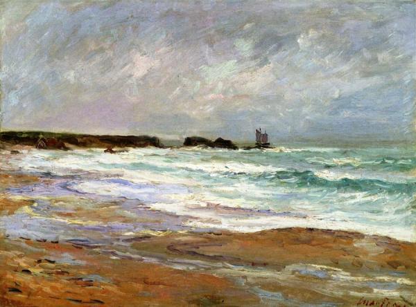 La Plage De La Govelle à Batz Sur La Mer by Maxime Maufra