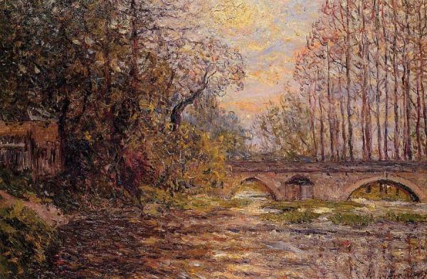Sunset On The Loir, Lavardin by Maxime Maufra