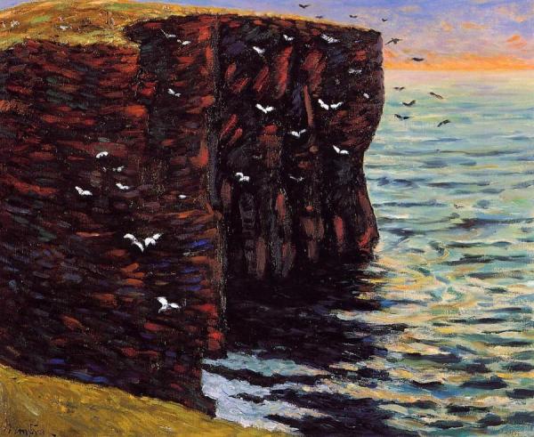 The Black Cliffs At Thurso, Ecosse by Maxime Maufra Oil Painting Reproductions