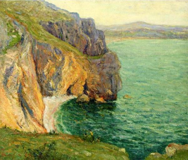 The Cliffs At Polhor, Morgat by Maxime Maufra