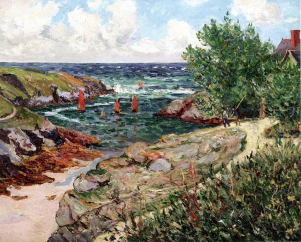 The Harbor At Goulphar,belle Ile En Mer by Maxime Maufra