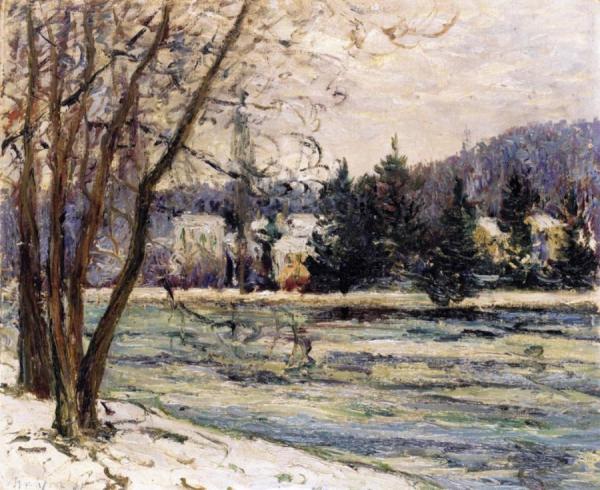 The Icy Pond, Avray by Maxime Maufra