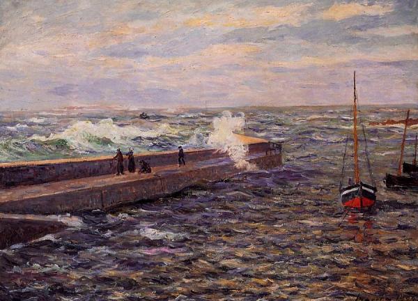 The Jetty At Pontivy, Morbihan by Maxime Maufra