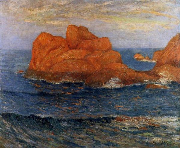 The Red Rocks At Belle Ile, Finistere by Maxime Maufra