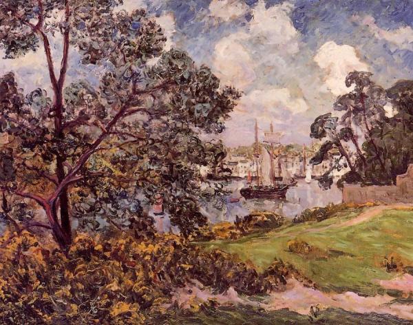 View Of The Port Of Auray by Maxime Maufra