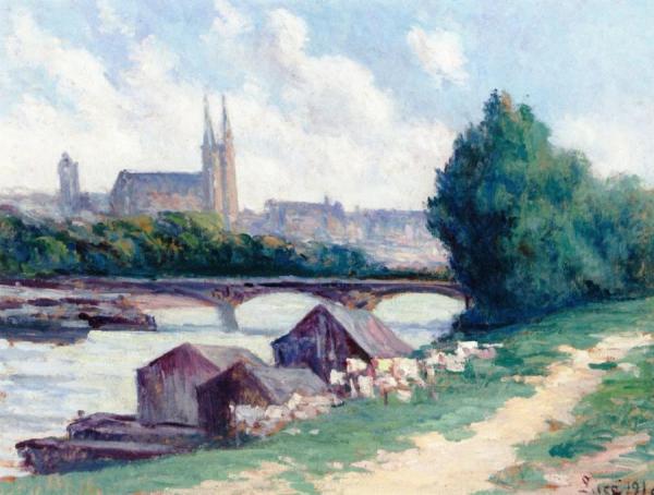Angers, The Banks Of The Seine by Maximilien Luce