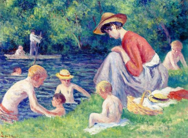 Bathing In The Cure by Maximilien Luce