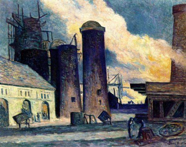 Blast Furnace Construction by Maximilien Luce