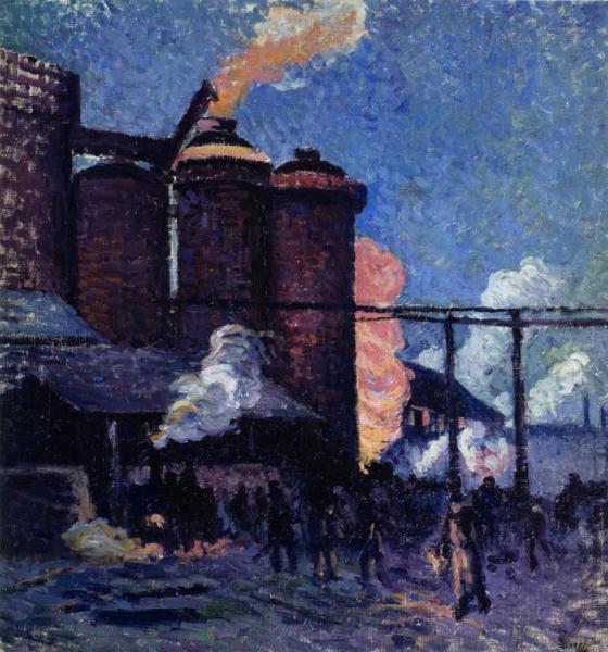 Blast Furnaces In Charleroi by Maximilien Luce