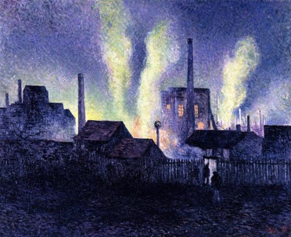 Blast Furnaces In Charleroi by Maximilien Luce
