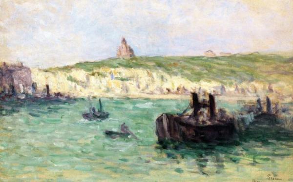Boats At Dieppe by Maximilien Luce