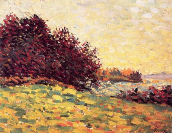 Bourgogne, Clump Of Trees In A Plain by Maximilien Luce
