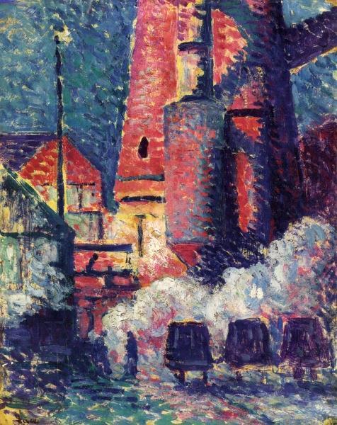 Charleroi, Blast Furnaces by Maximilien Luce