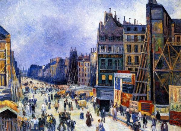 Cutting Through The Rue Réaumur by Maximilien Luce
