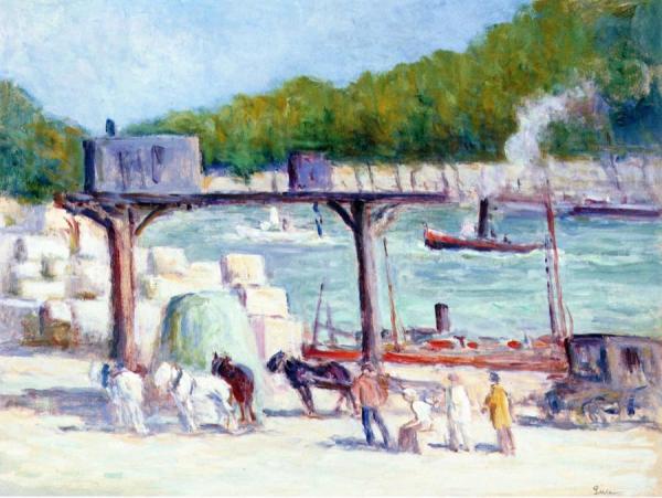 Dock With Goods by Maximilien Luce
