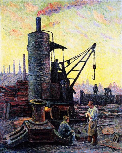Factories In Charleroi, Coullet by Maximilien Luce