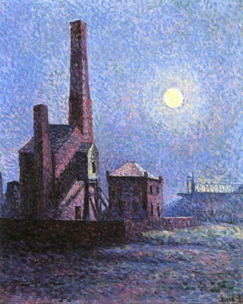Factory By Moonlight by Maximilien Luce