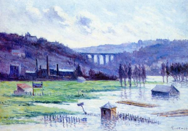 Flood - Plaine D'issy Les Molineux by Maximilien Luce