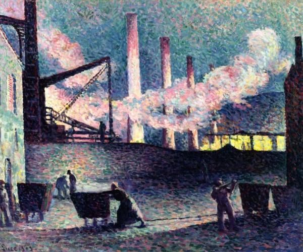 Furnaces At Couillet by Maximilien Luce