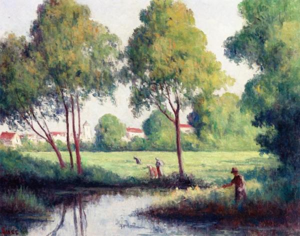 Guernes, Landscape by Maximilien Luce