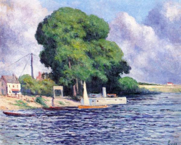 Guernes, The Seine by Maximilien Luce