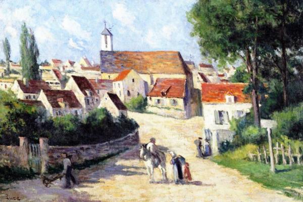 Guernes, Village Street by Maximilien Luce