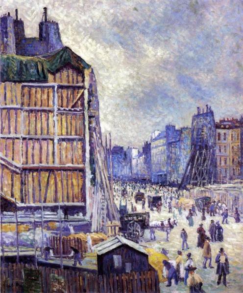 La Rue Réaumur by Maximilien Luce