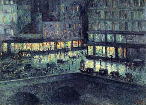 La Samaritaine, Night by Maximilien Luce