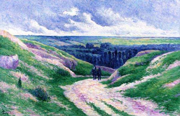 Landscape Near Moulineux Sur Oise by Maximilien Luce
