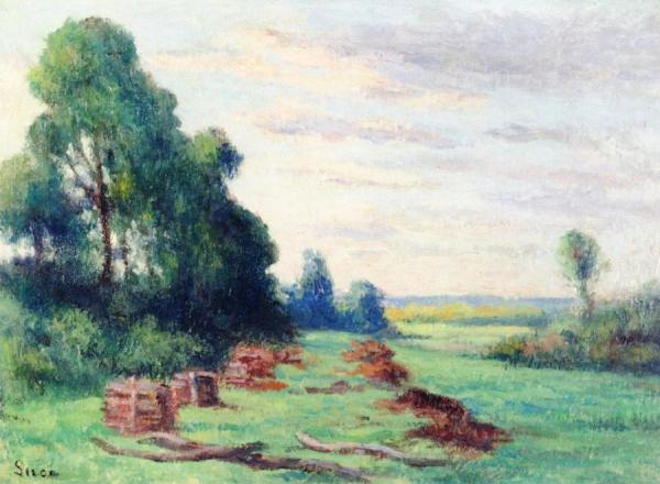 Landscape Near Rolleboise by Maximilien Luce
