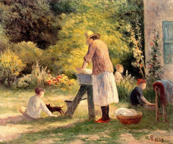 Laundress by Maximilien Luce
