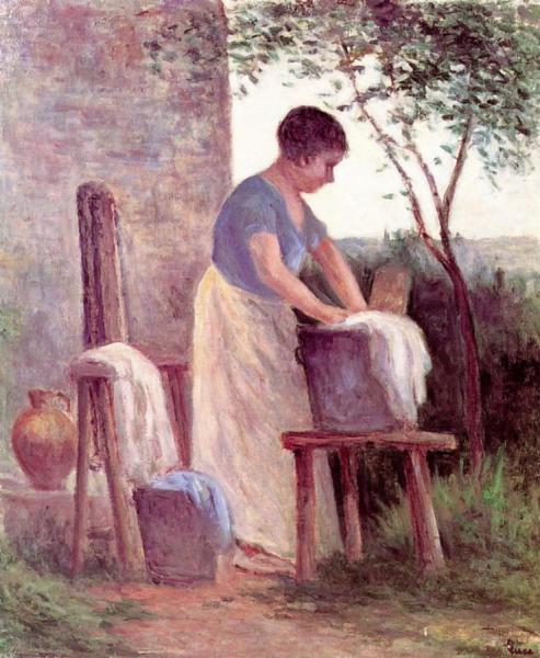 Laundress by Maximilien Luce