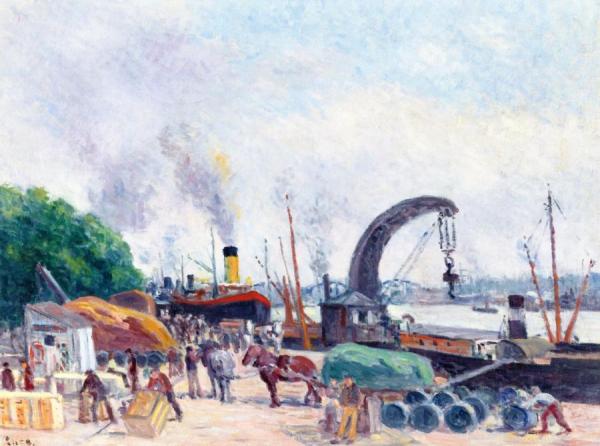 Le Quai De Bercy by Maximilien Luce