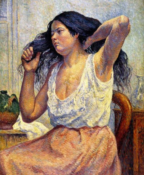 Madame Bouin At Her Toilet by Maximilien Luce