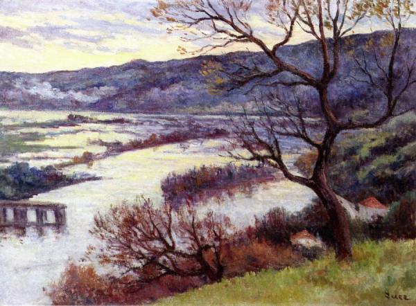 Méricourt, Flood by Maximilien Luce