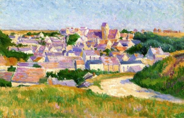 Moulineux, Entrance To The Village by Maximilien Luce