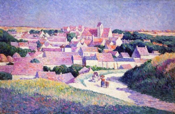 Moulineux, The Entrance To The Village by Maximilien Luce