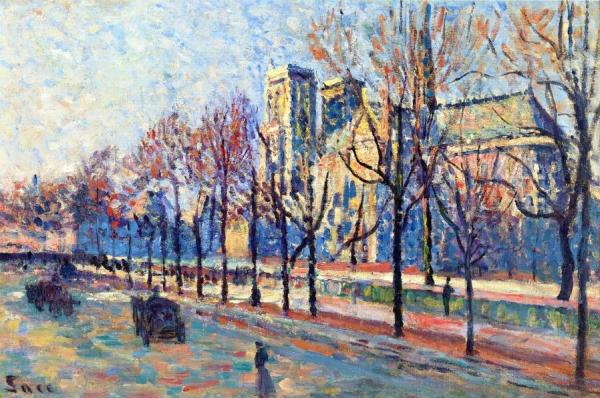 Notre-dame, View From The Quay Montebello by Maximilien Luce