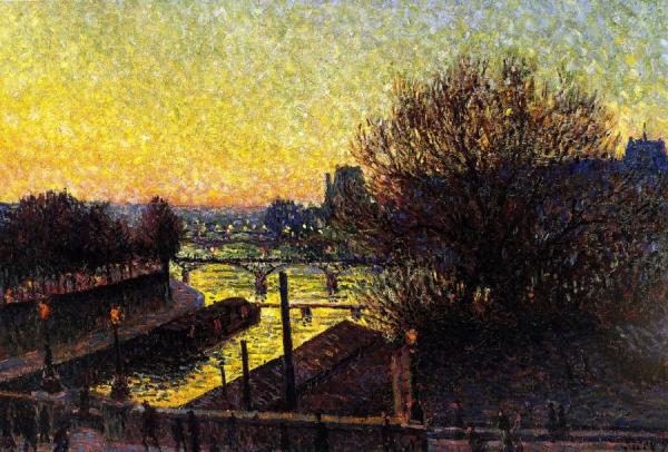 Paris, View Of The Seine, Night by Maximilien Luce