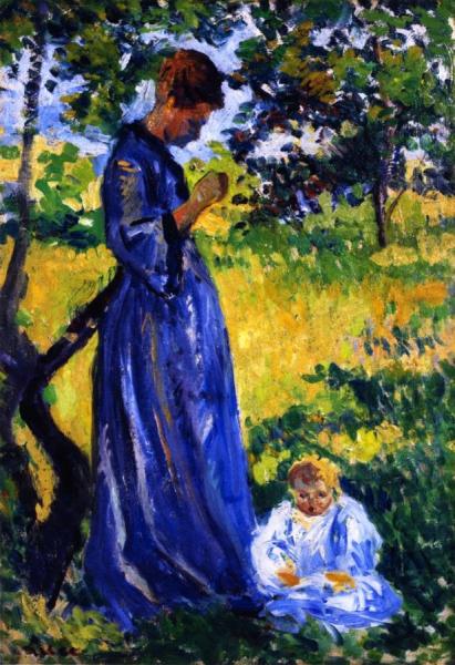 Poissy, Madame Dillon by Maximilien Luce