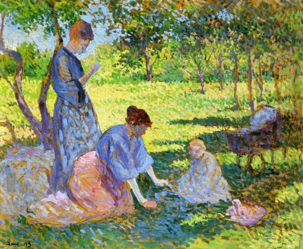 Maximilien Luce Poissy, Women In A Garden