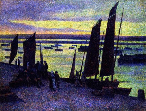 Quay At Camaret, Finistère by Maximilien Luce