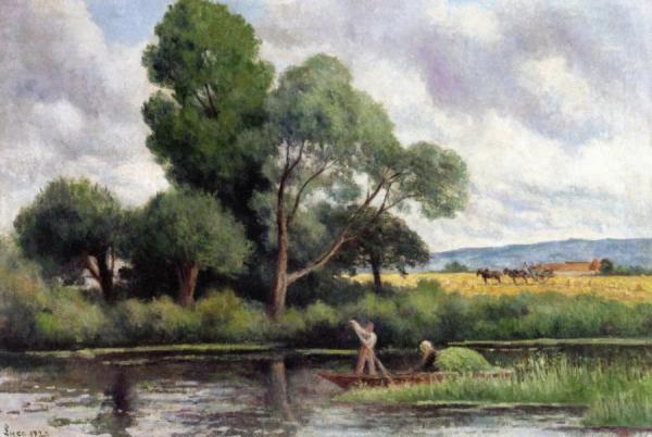 Rolleboise, A Sunday By The Water by Maximilien Luce
