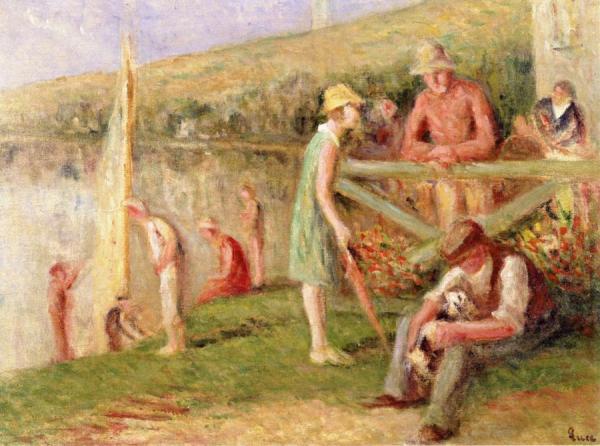 Rolleboise, The Restaurant Cyrano by Maximilien Luce