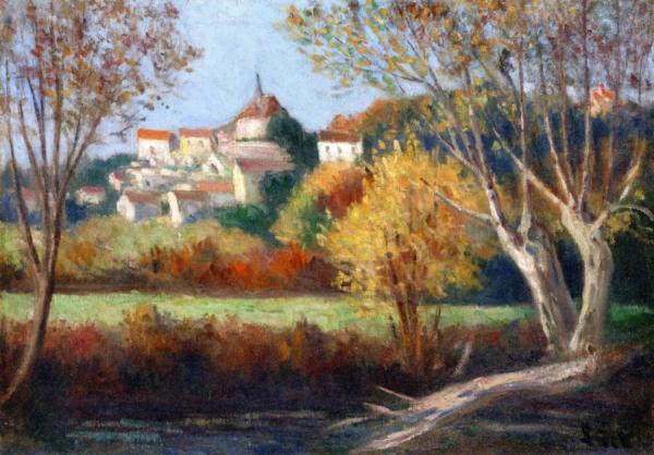 Rolleboise, The Village by Maximilien Luce