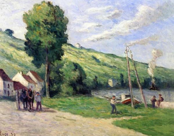 Rolleboise, Village Entrance by Maximilien Luce