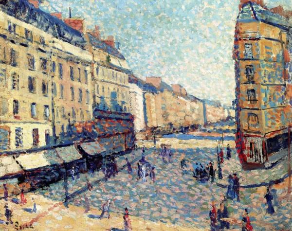 Rue Mouffetard, Paris by Maximilien Luce