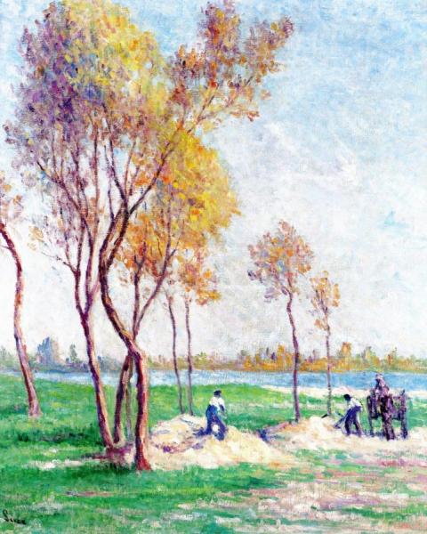 Saint-ay, Landscape by Maximilien Luce