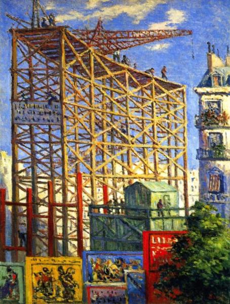 Scaffolding And Posters by Maximilien Luce